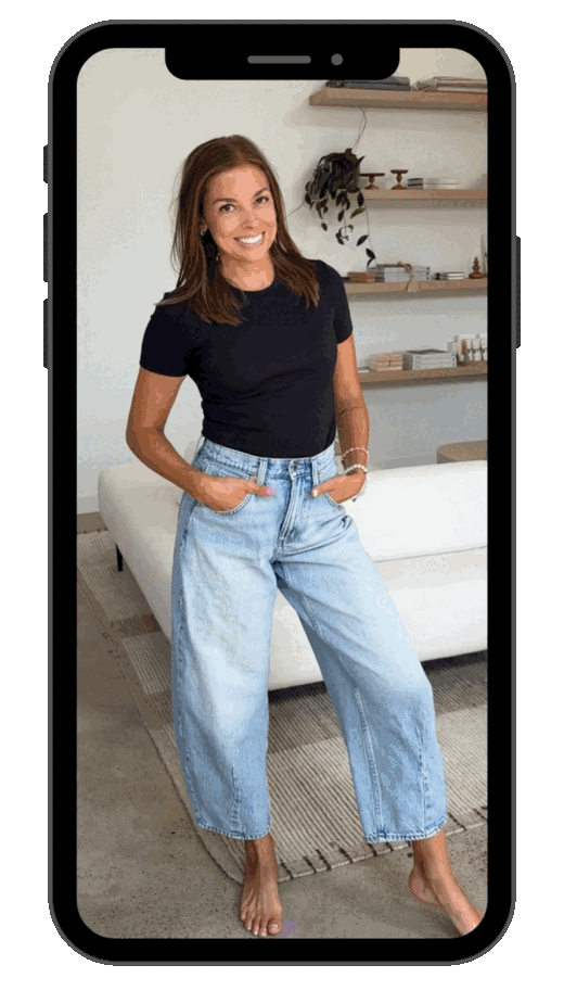 Kelley O'Rourke framed inside a phone outline